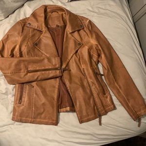 max studio faux-eather jacket